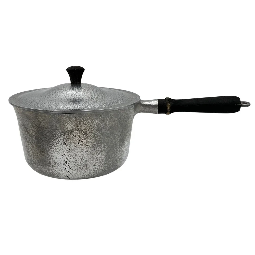 Vintage Club Aluminum Hammercraft 3 Qt Saucepan Pot w/ Lid 8.25